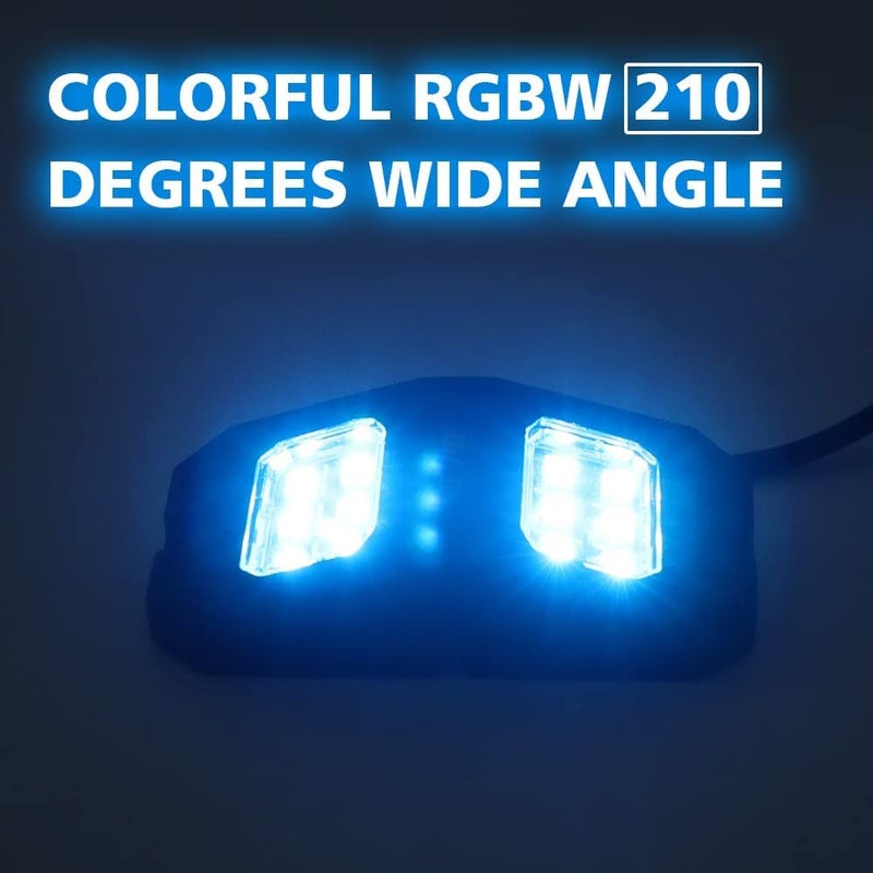 SUNPIE 12 Pods Upgraded 210 Degrees Wide Angle RGBW Rock Lights App Voice Mode Music Mode Automatic Control Neon Light Kit Wheel Well Lights for Off Road Truck SUV ATV UTV Boats - Image 2